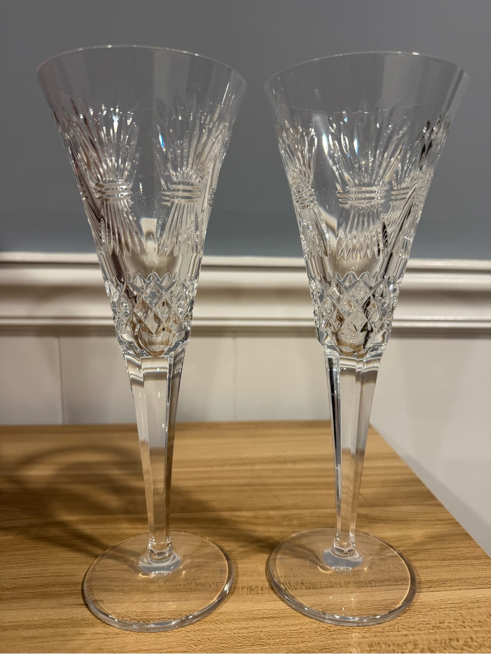 Waterford Millennium collection - Prosperity Champagne Flute Pair